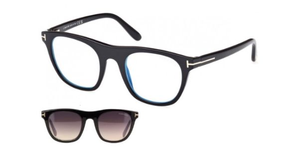 Tom Ford 5895B 001 - Oculos com Blue Block e Clip On
