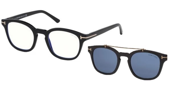 Tom Ford 5532B 01V BLUE LOOK - Oculos de Grau + CLIP ON